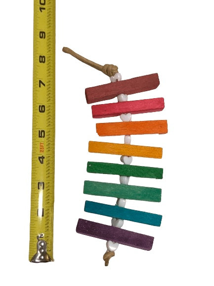 small balsa stick with heart beads