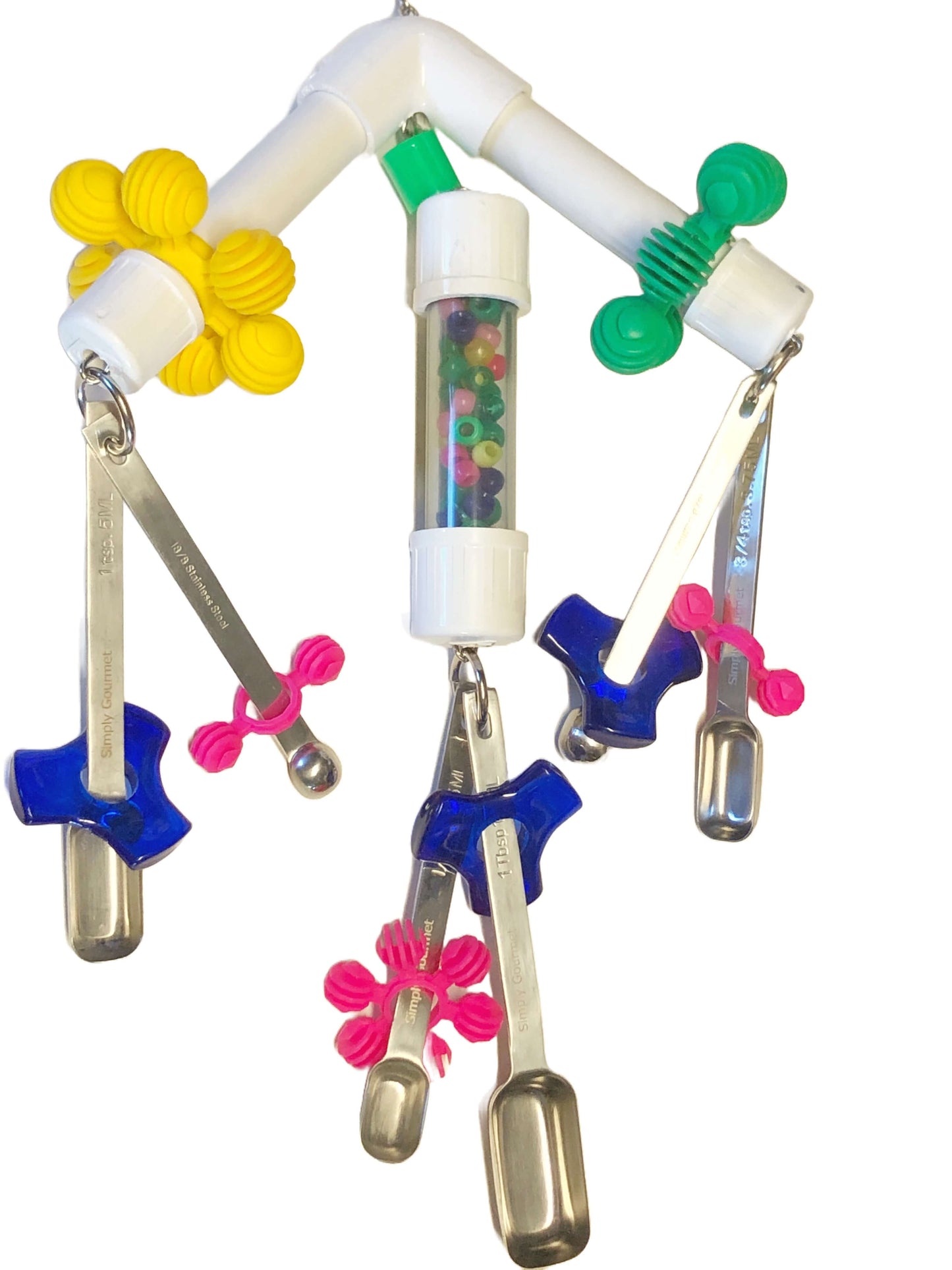 Muli colored pvc bird toy