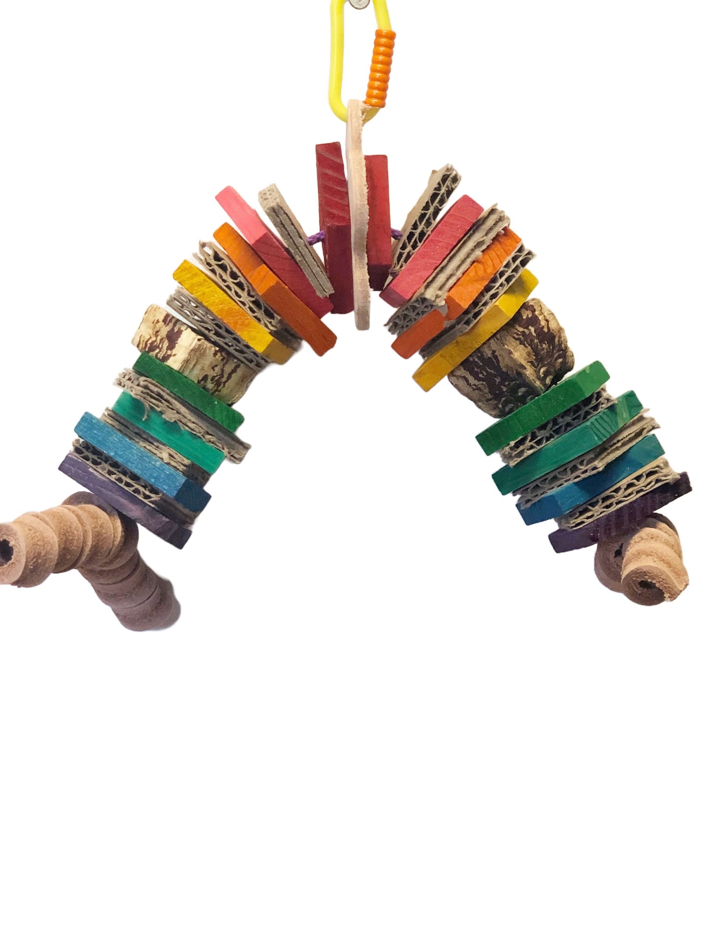 pine wood arch bird toy
