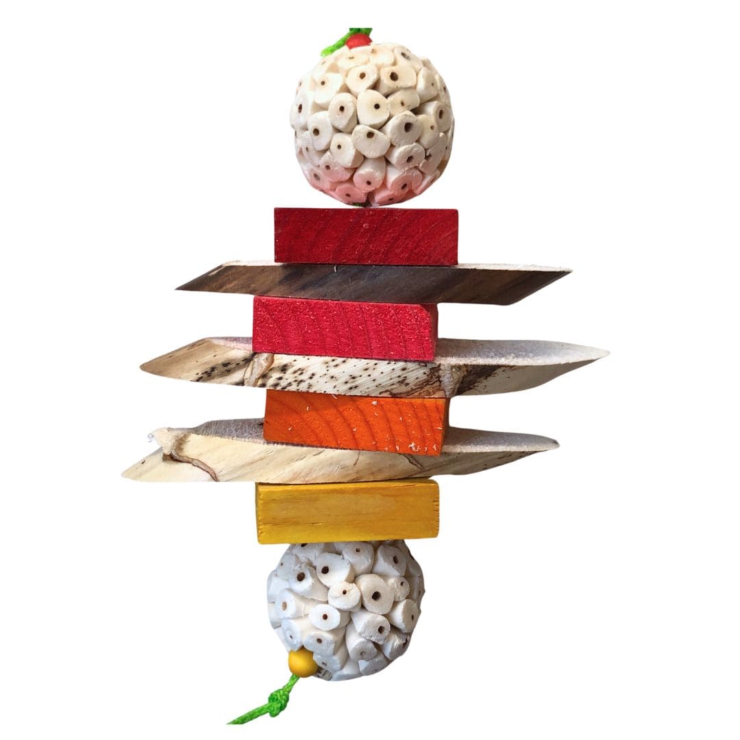 pine wood with yucca and sola balls