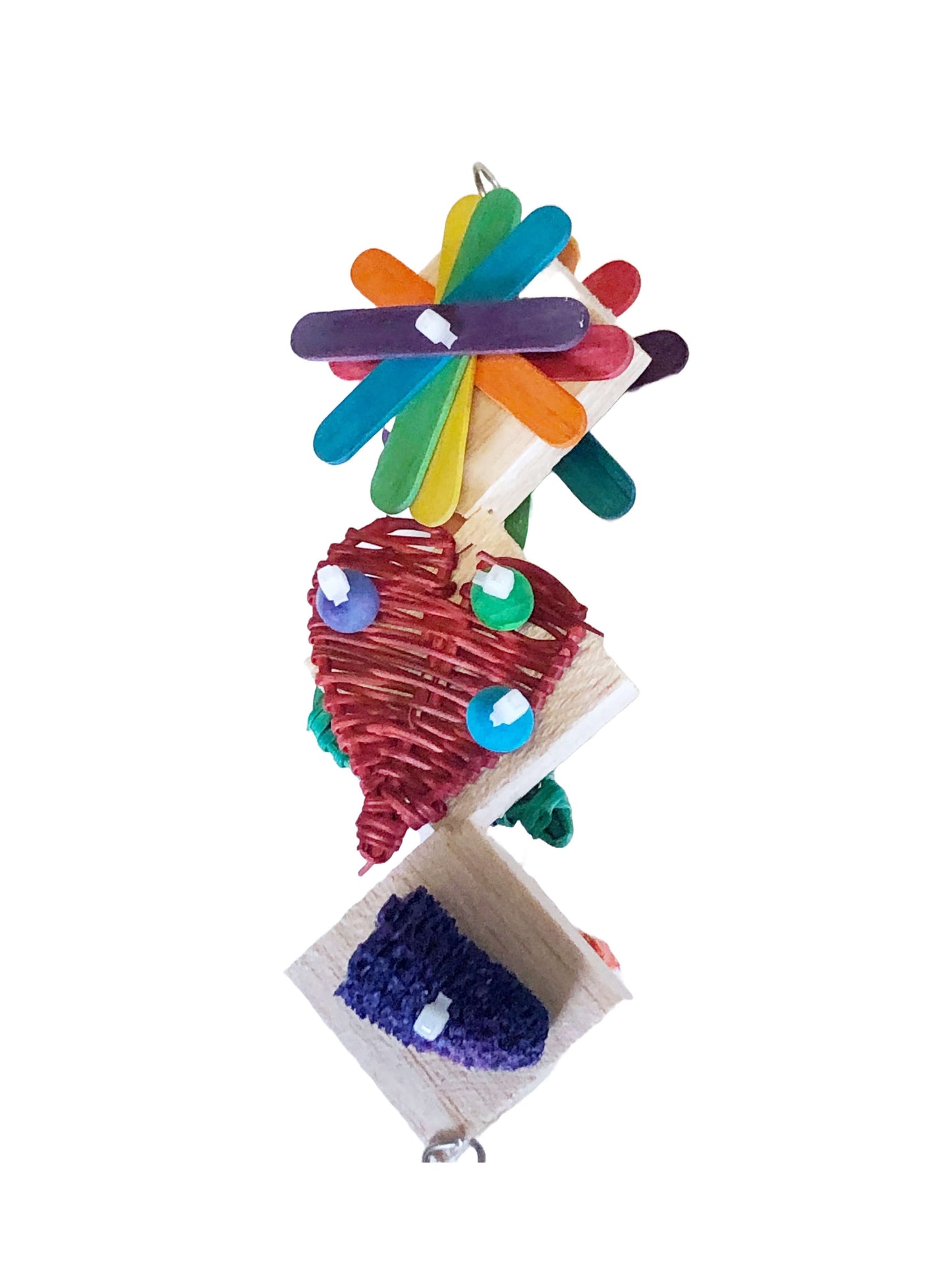 three diamond balsa bird toy