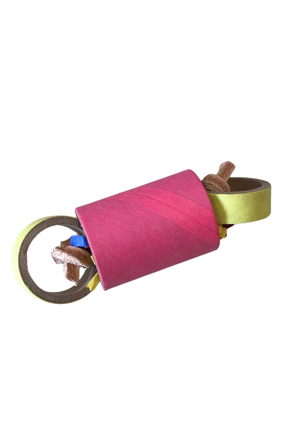 Foraging bagel foot toy