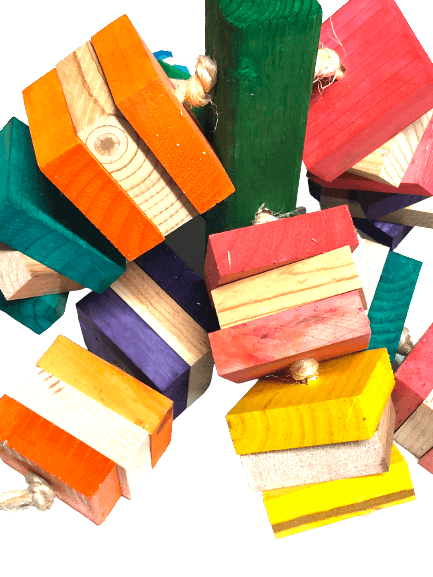 wood blocks pine wood bird toy