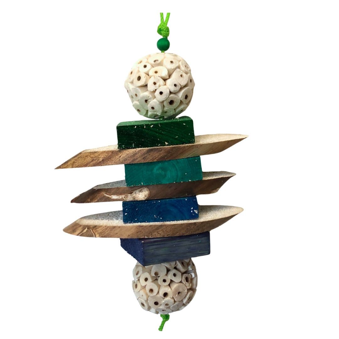 pine wood with yucca and sola balls