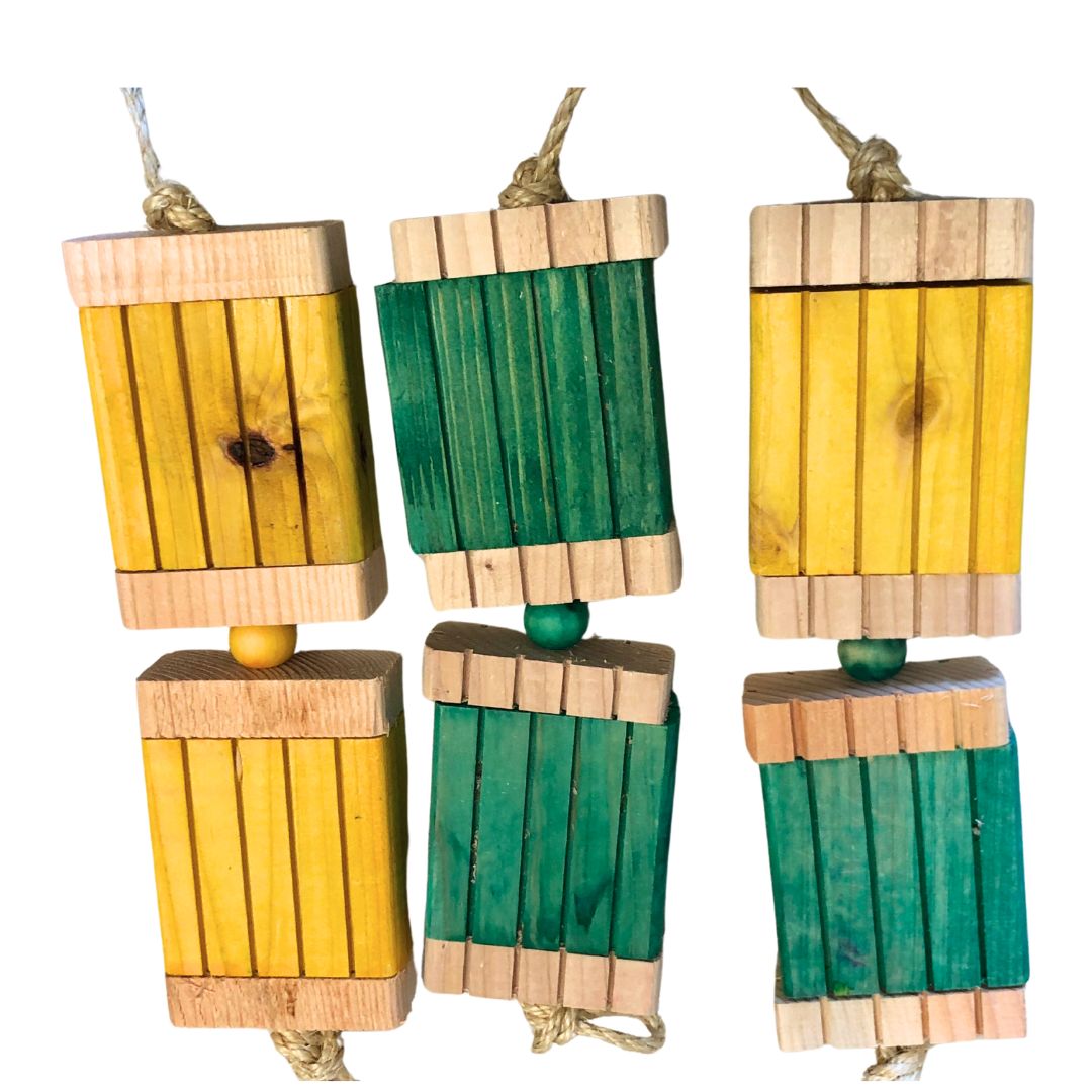 grooved block bird toy