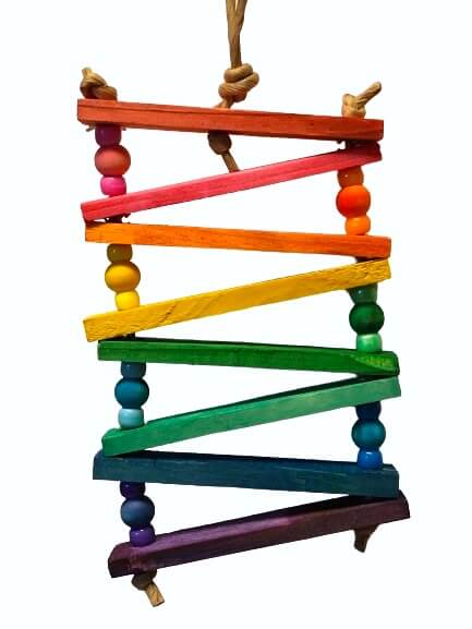 Pinewood bird toy