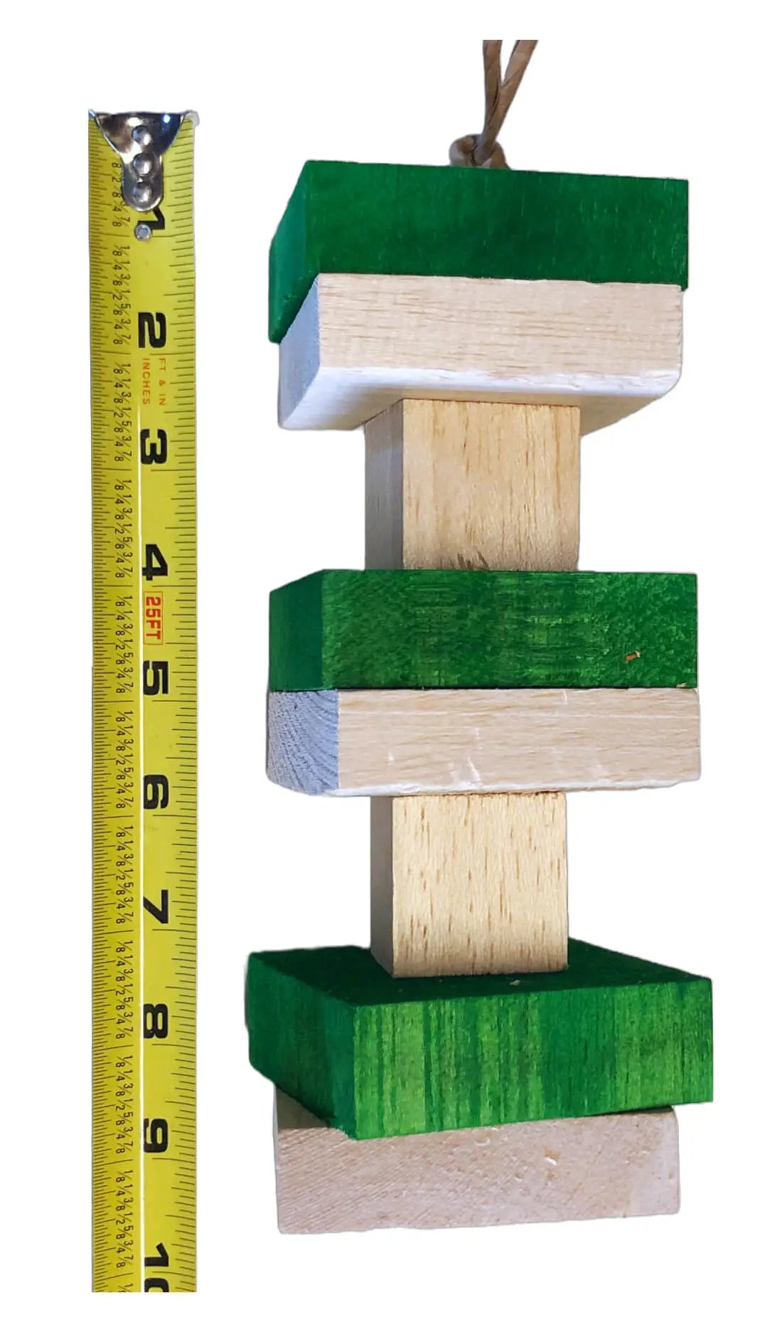 Big Bite balsa bird toy in green