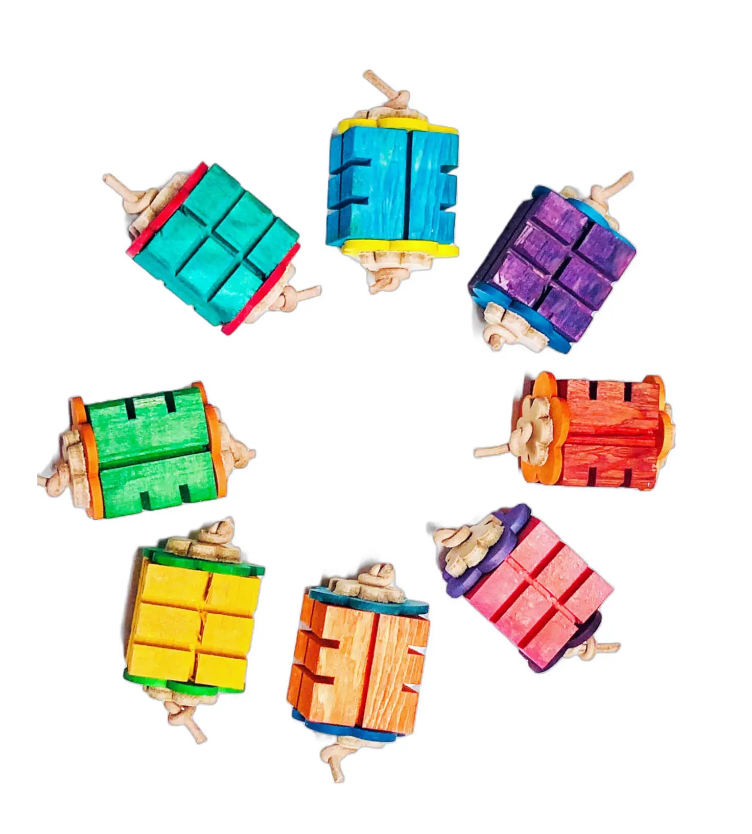 Large Grooved Pine wood Foot Toy PDS Parrot Shop