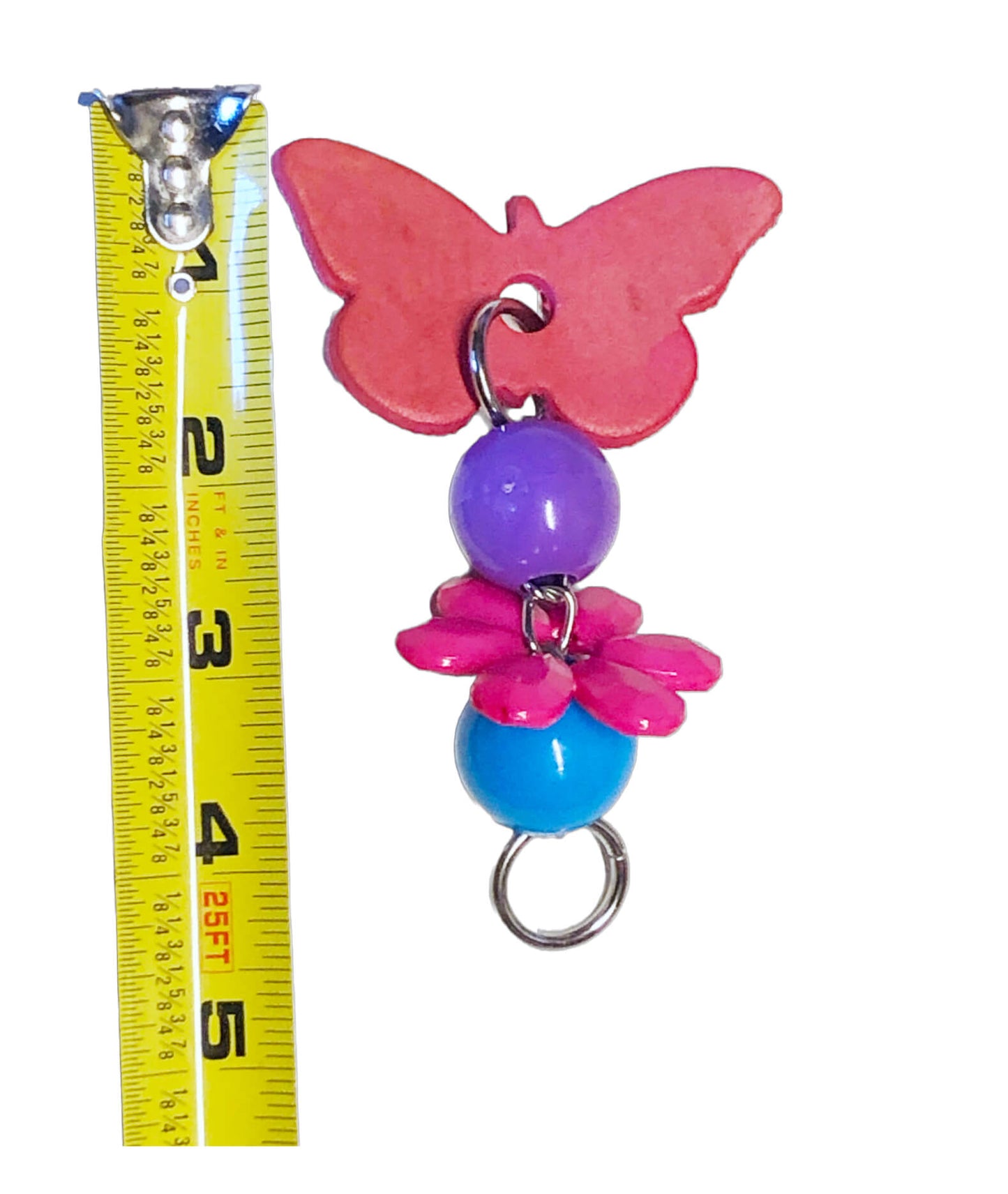 leather butterfly with beads