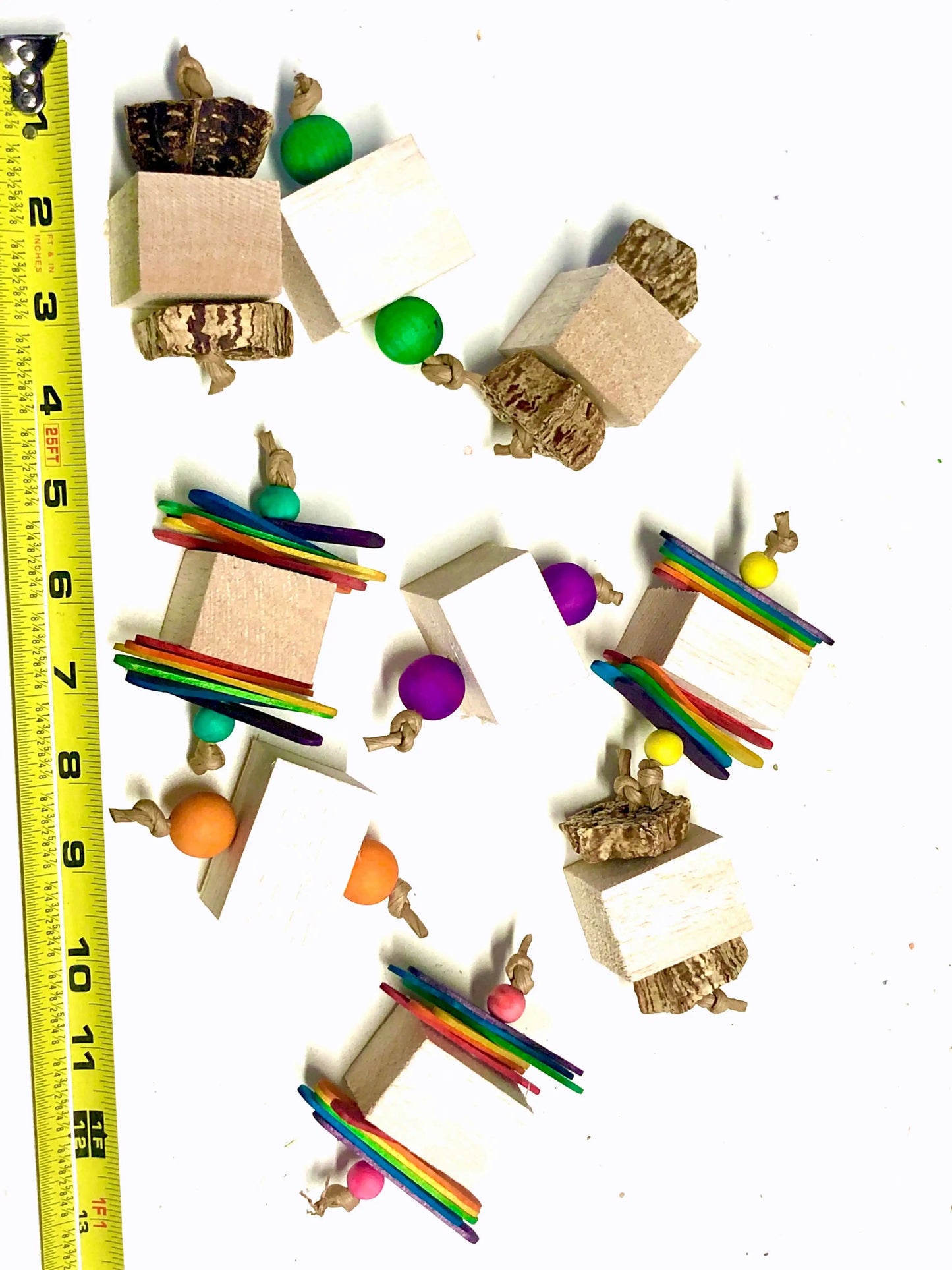 Natural balsa foot toys