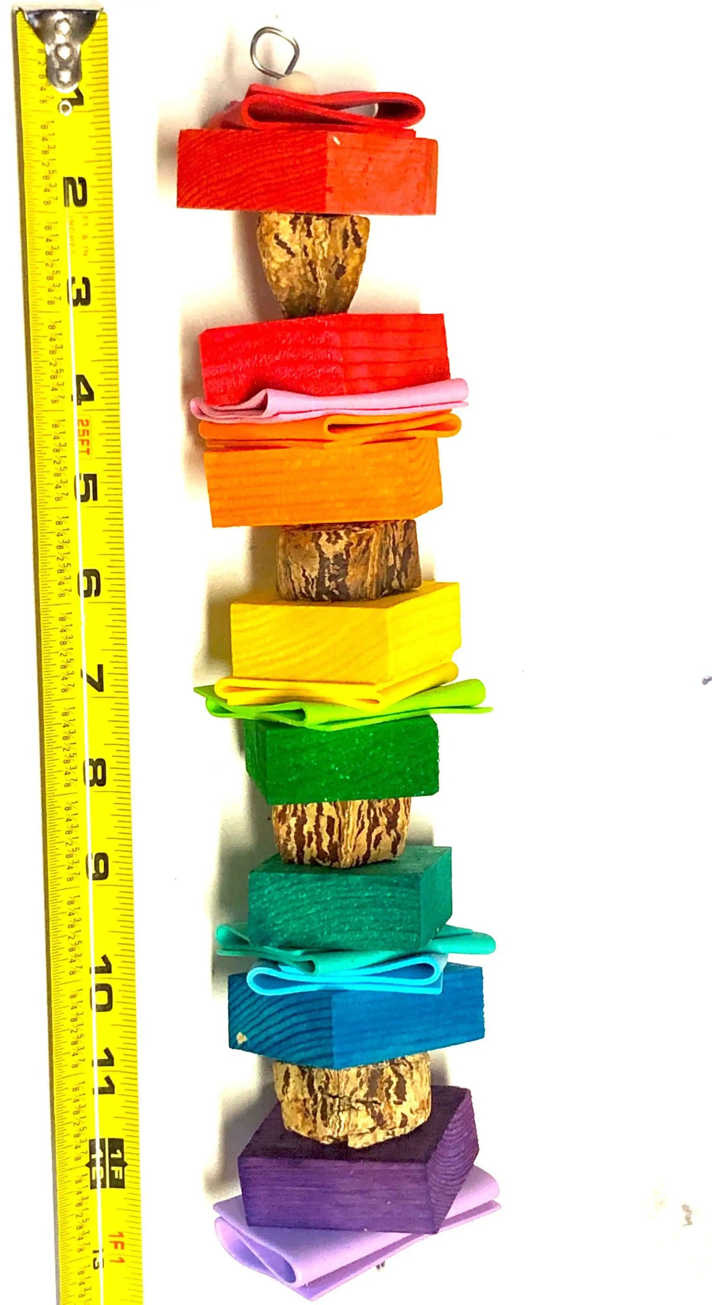 Untreated pine wood blocks with foam and pods