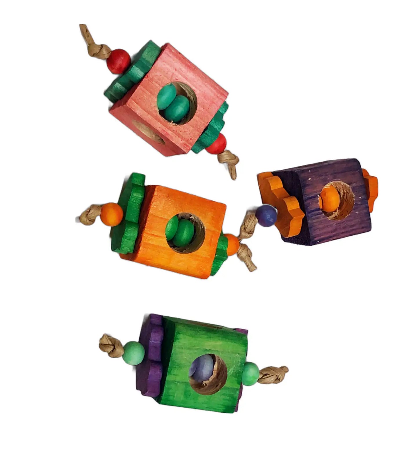 Foraging wood foot toys