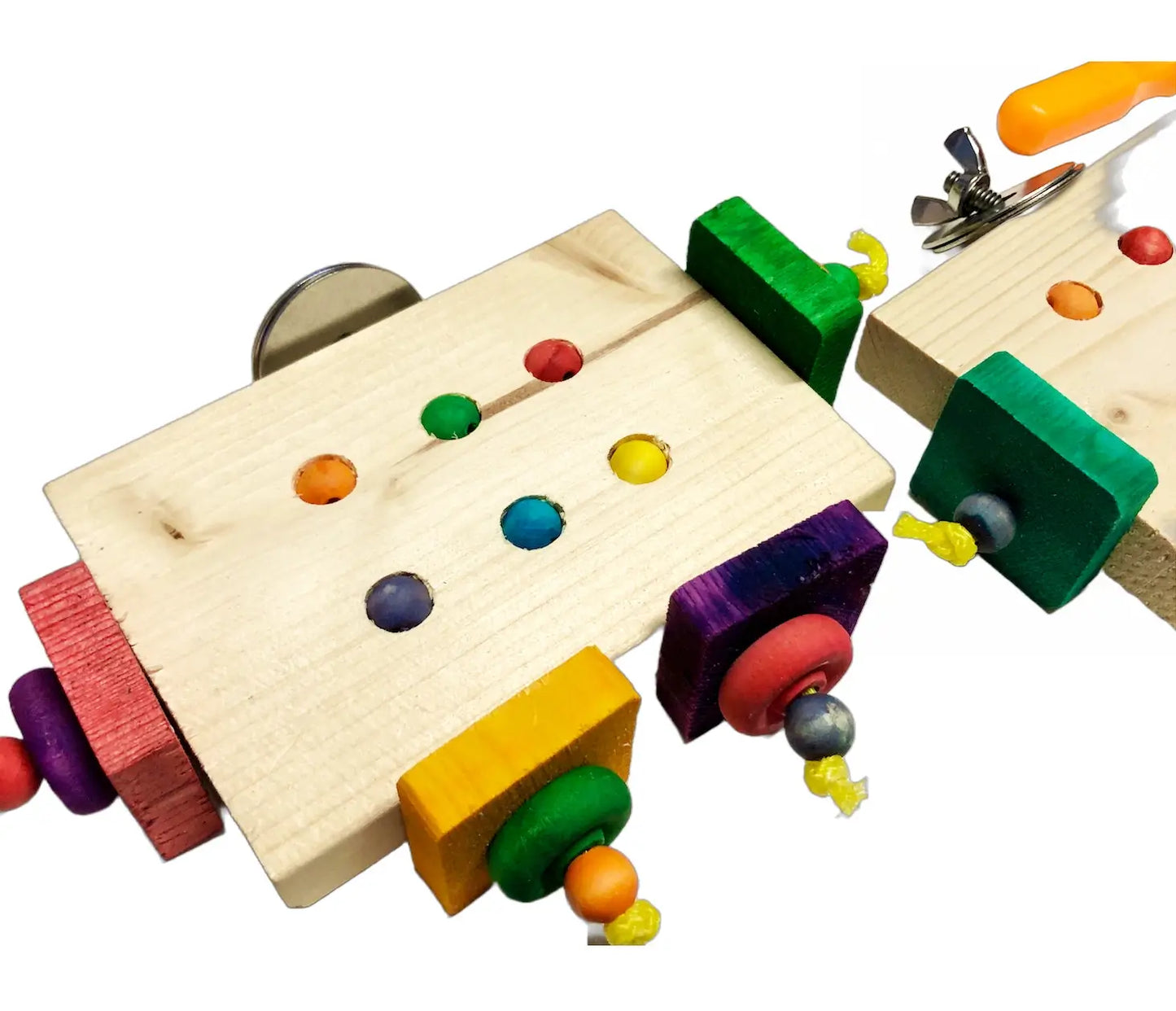 Mini Platform bird perch for small birds. With wood blocks