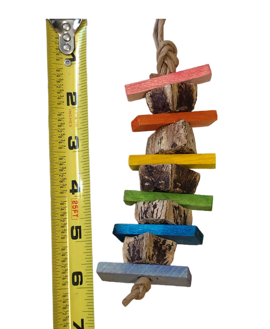 small balsa toy with pods