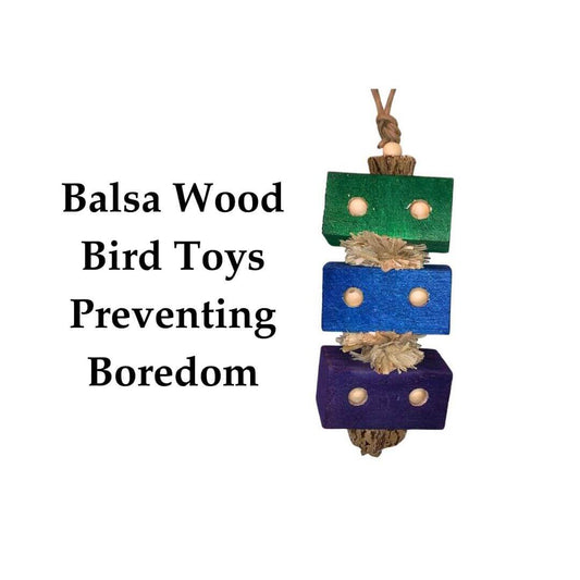 Balsa wood bird toys