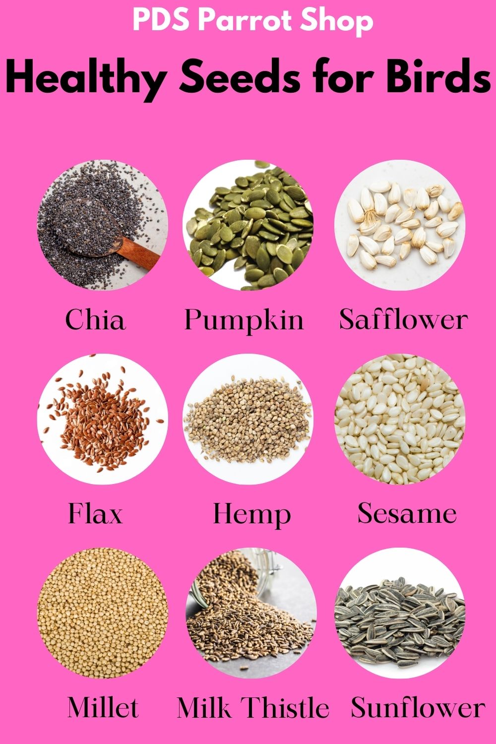 Healthy seeds for birds