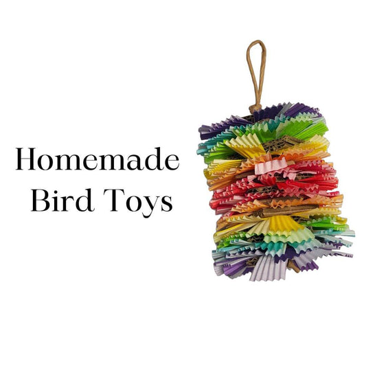 Homemade bird toys