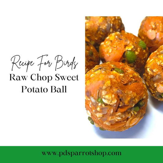 Raw Chop Sweet Potato Ball Recipe for birds