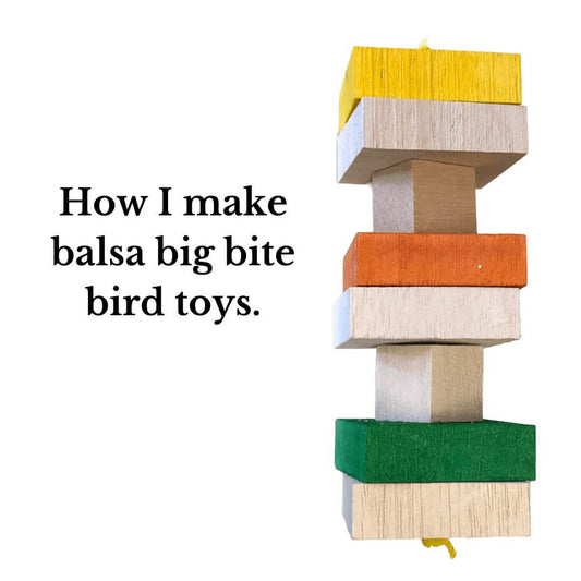 How I make balsa big bite bird toys
