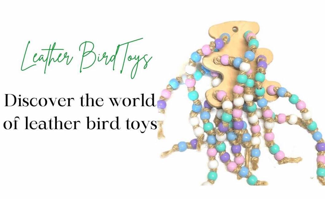 leather bird toys