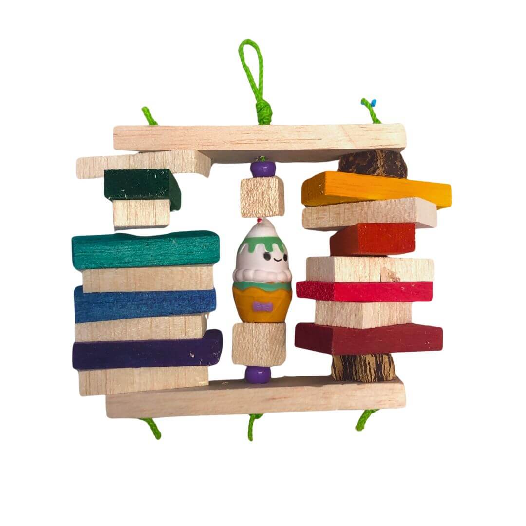 Basla bird toy with different textures
