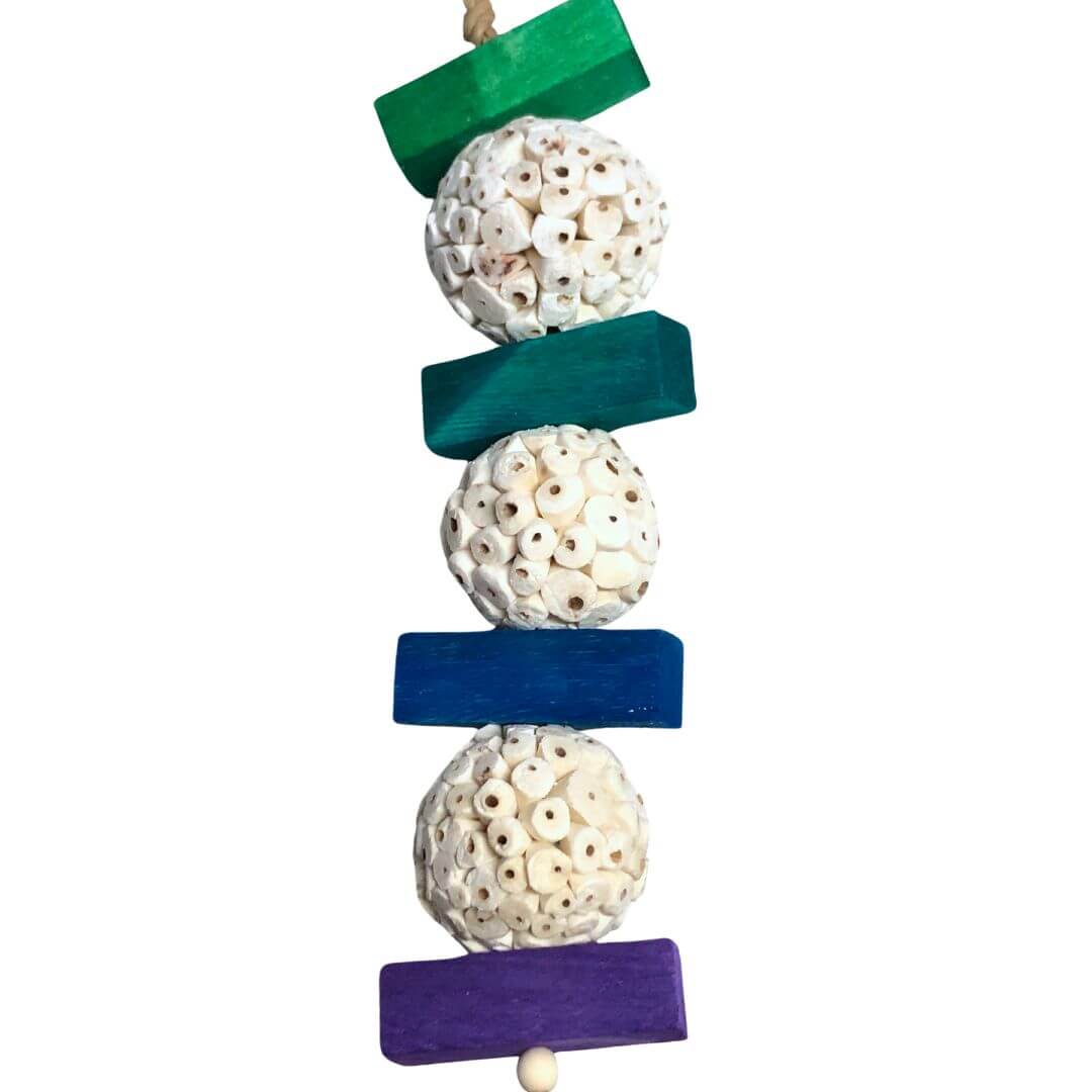 Balsa colorful blocks with sola balls