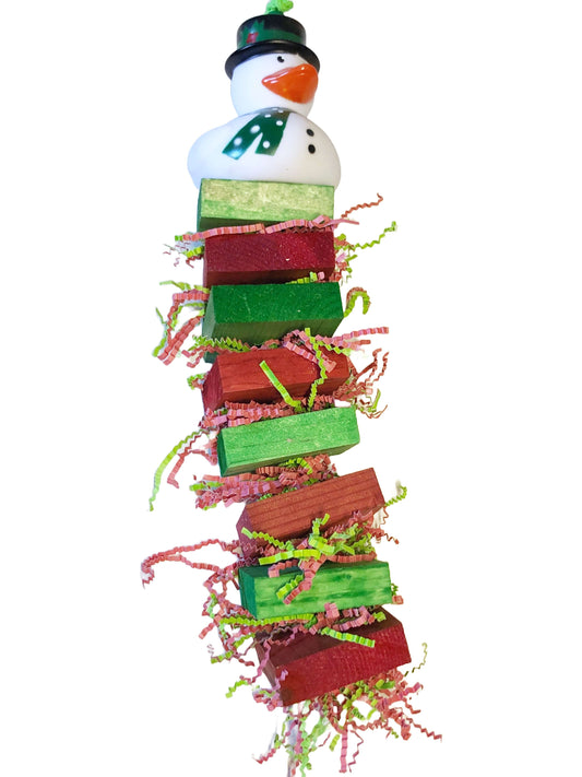 Christmas Pine Wood Bird Toy