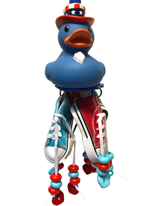Fourth of July duck with sneakers bird toy