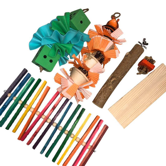 Bird Cage Makeover Kit (Toys + Perches)