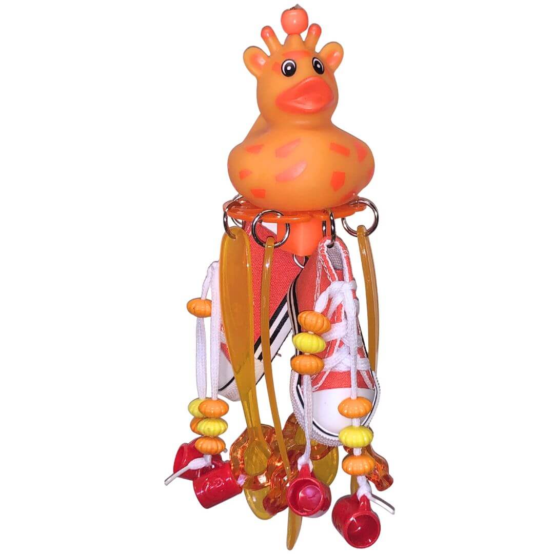 Duck with spoons and shoes bird toy