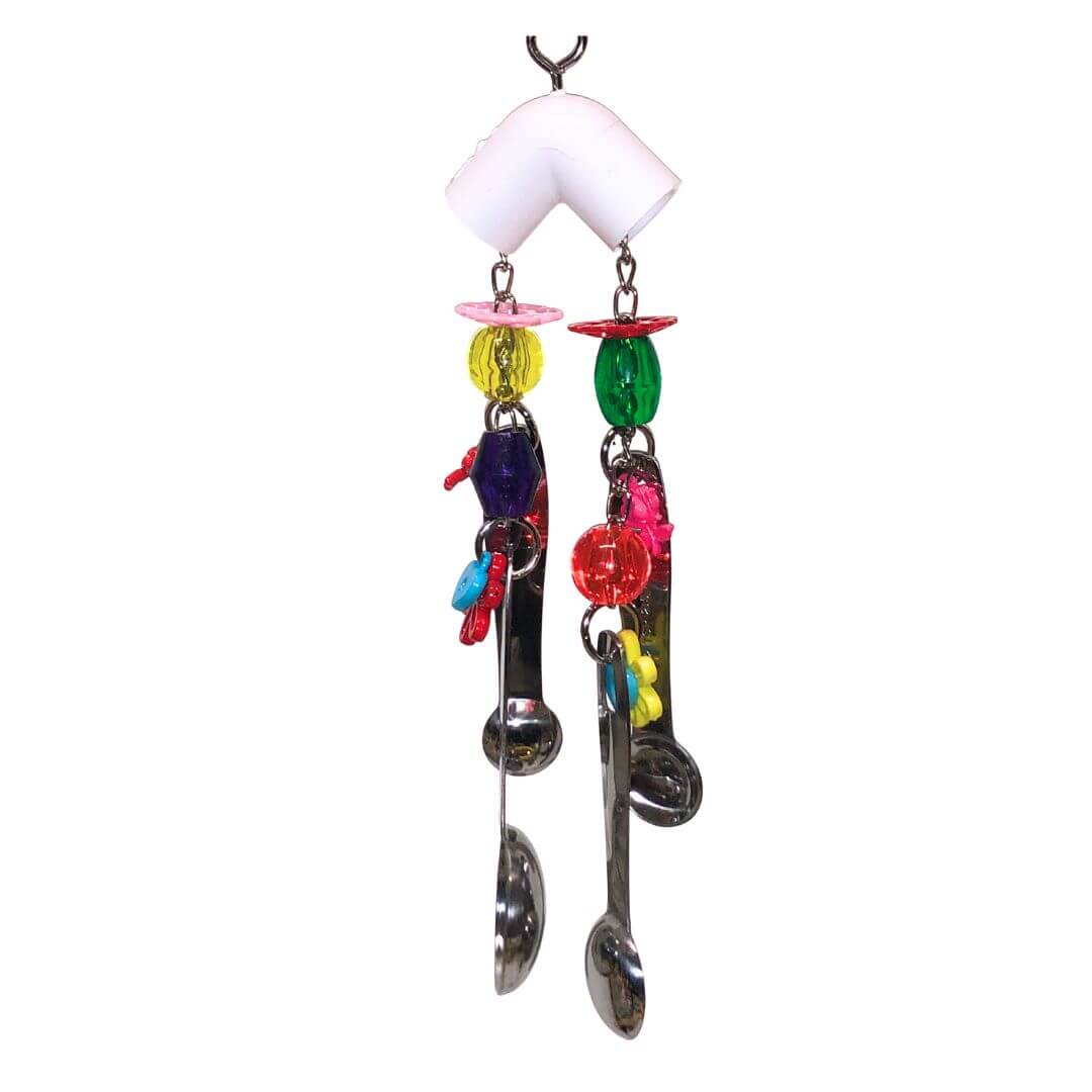 PVC stainless steel with beads noise marker bird toy. 