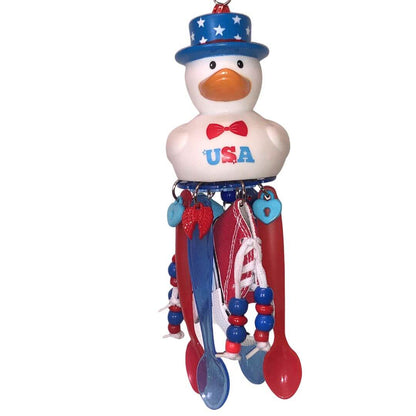 American duck bird toy with spoons and shoes
