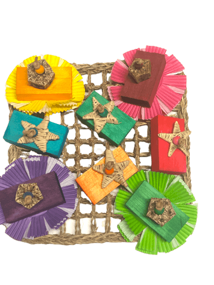 balsa seagrass mat bird toy