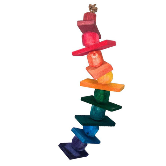 Balsa and sola bead bird toy
