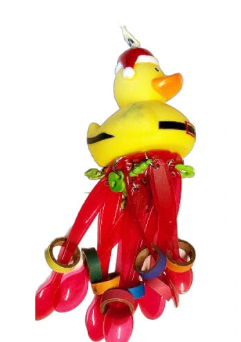 christmas duck with spoon bird toy