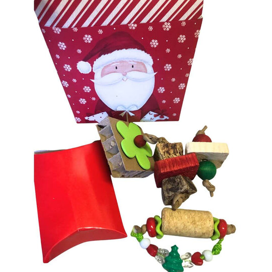 christmas box with foot toys