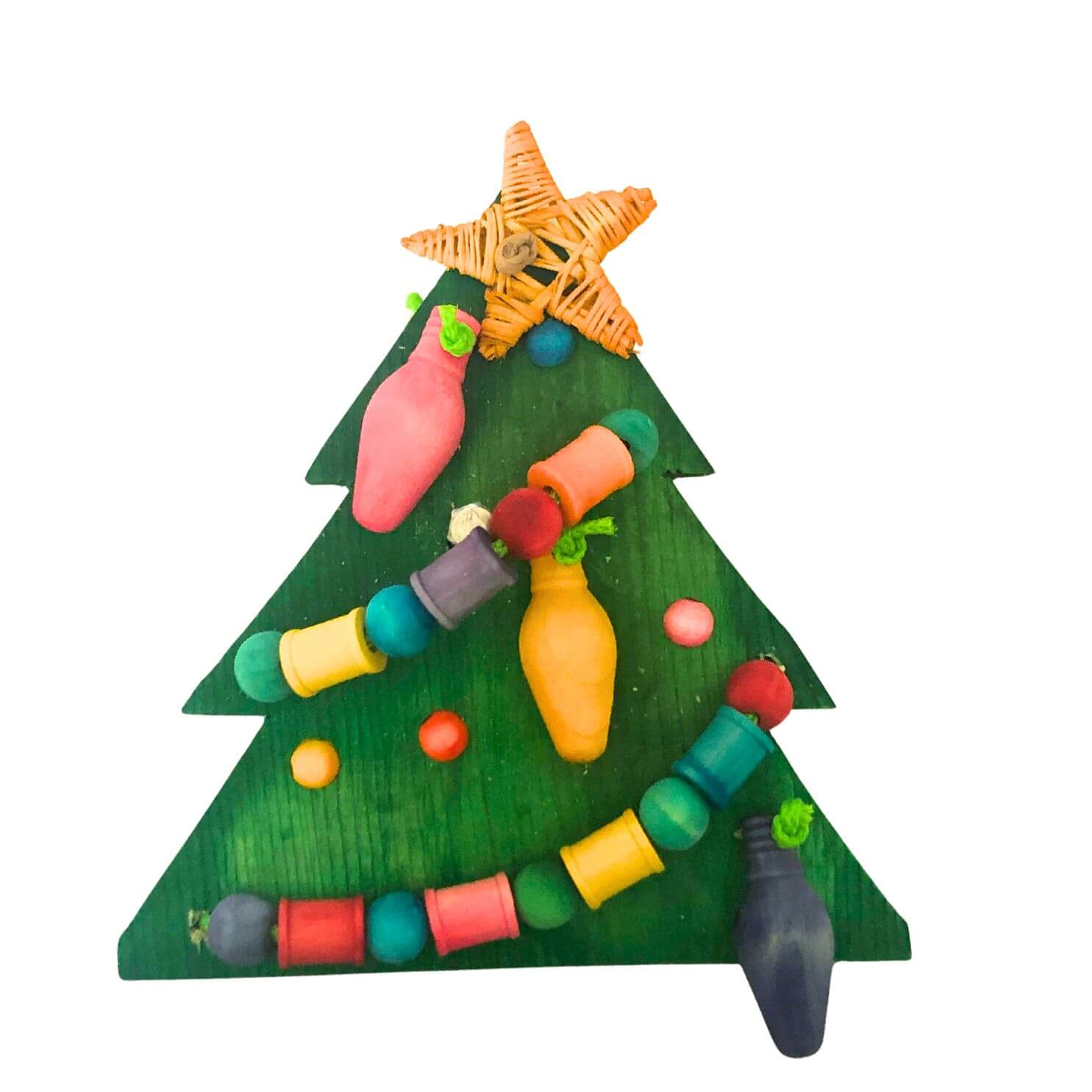 Christmas tree for parrots. Side hanging bird toy
