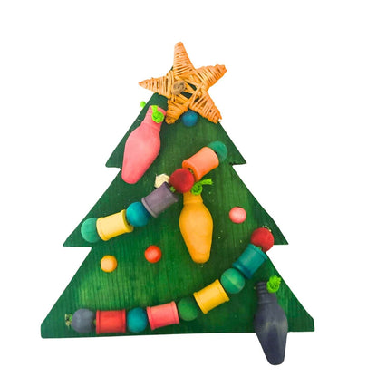 Christmas tree for parrots. Side hanging bird toy
