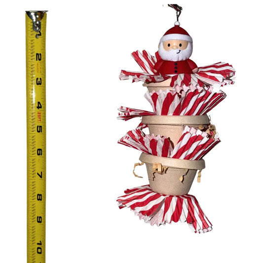 christmas foraging cup bird toy 