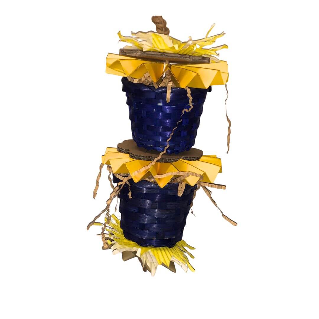 basket foraging bird toy 