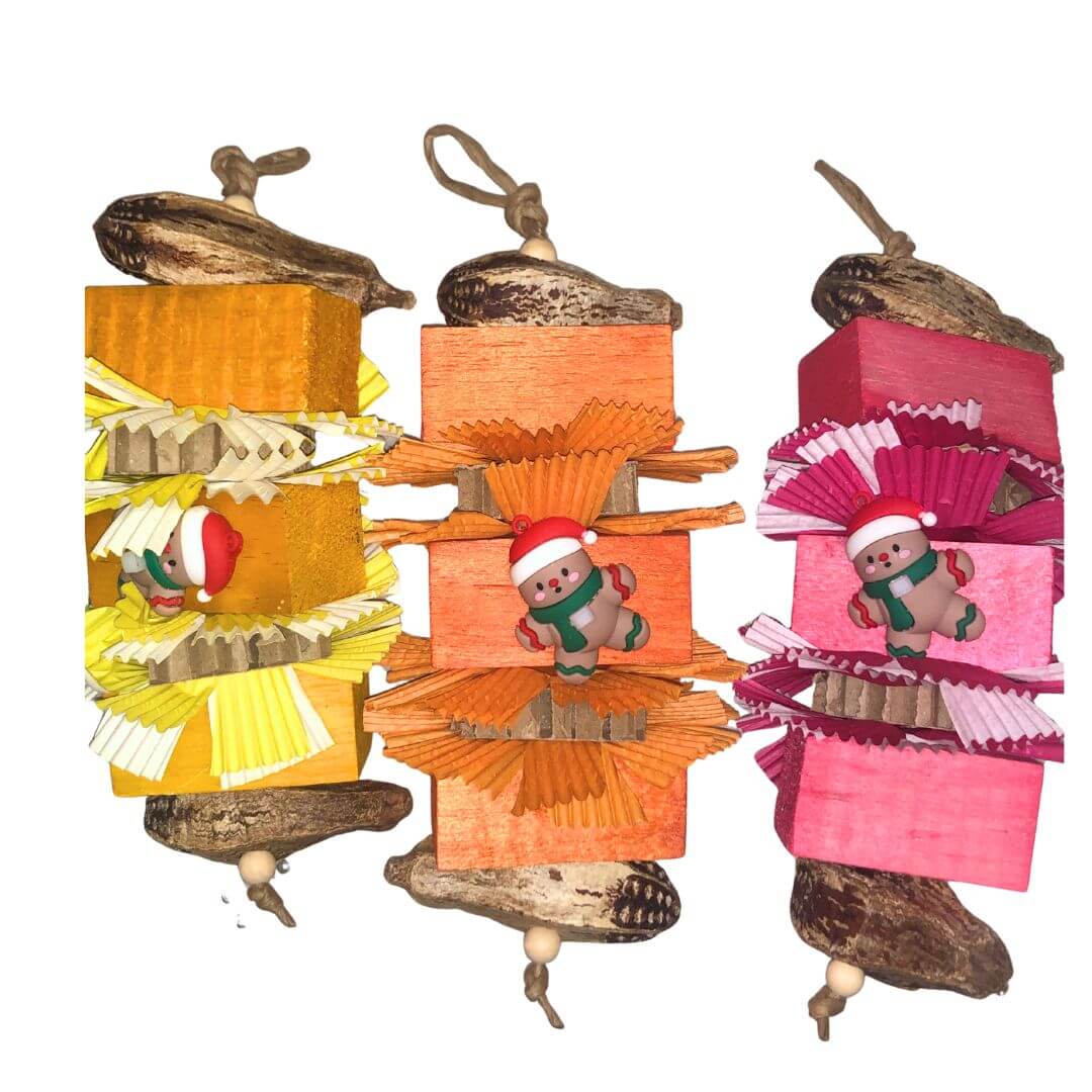 Colorful christmas bird toys