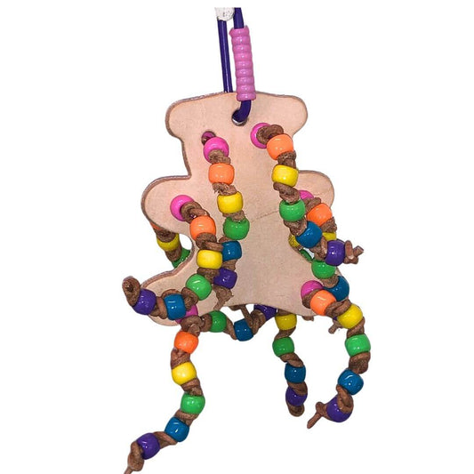 leather rainbow bird toys