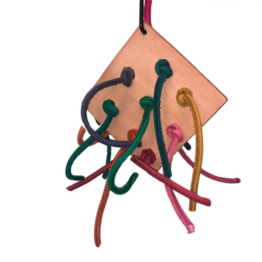 leather bird toy