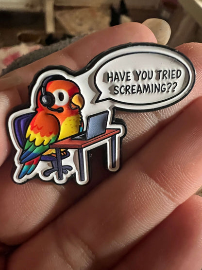 Parrot/Teck Enamel Pin