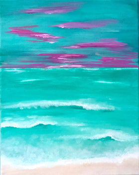 Ocean Sunset painting