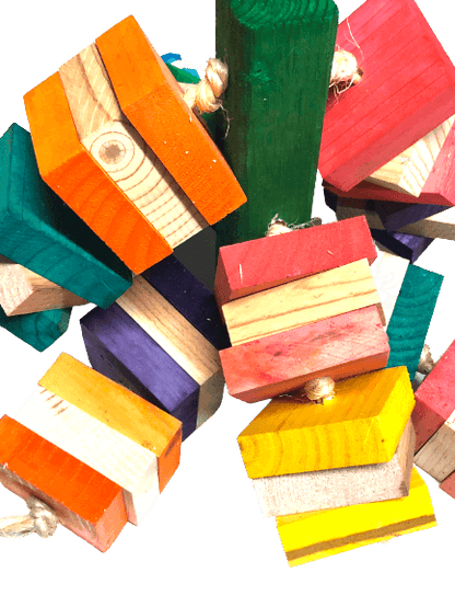 wood blocks pine wood bird toy