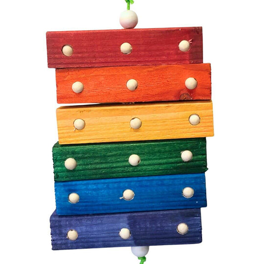 pinewood bird toy for large birds.