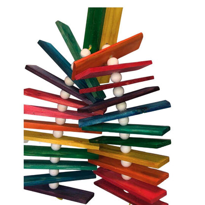 Large pine wood bird toy
