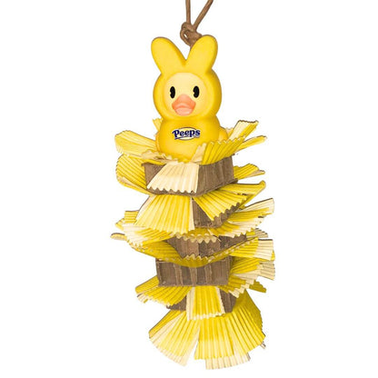 Cardboard and cupcake liners bird toy