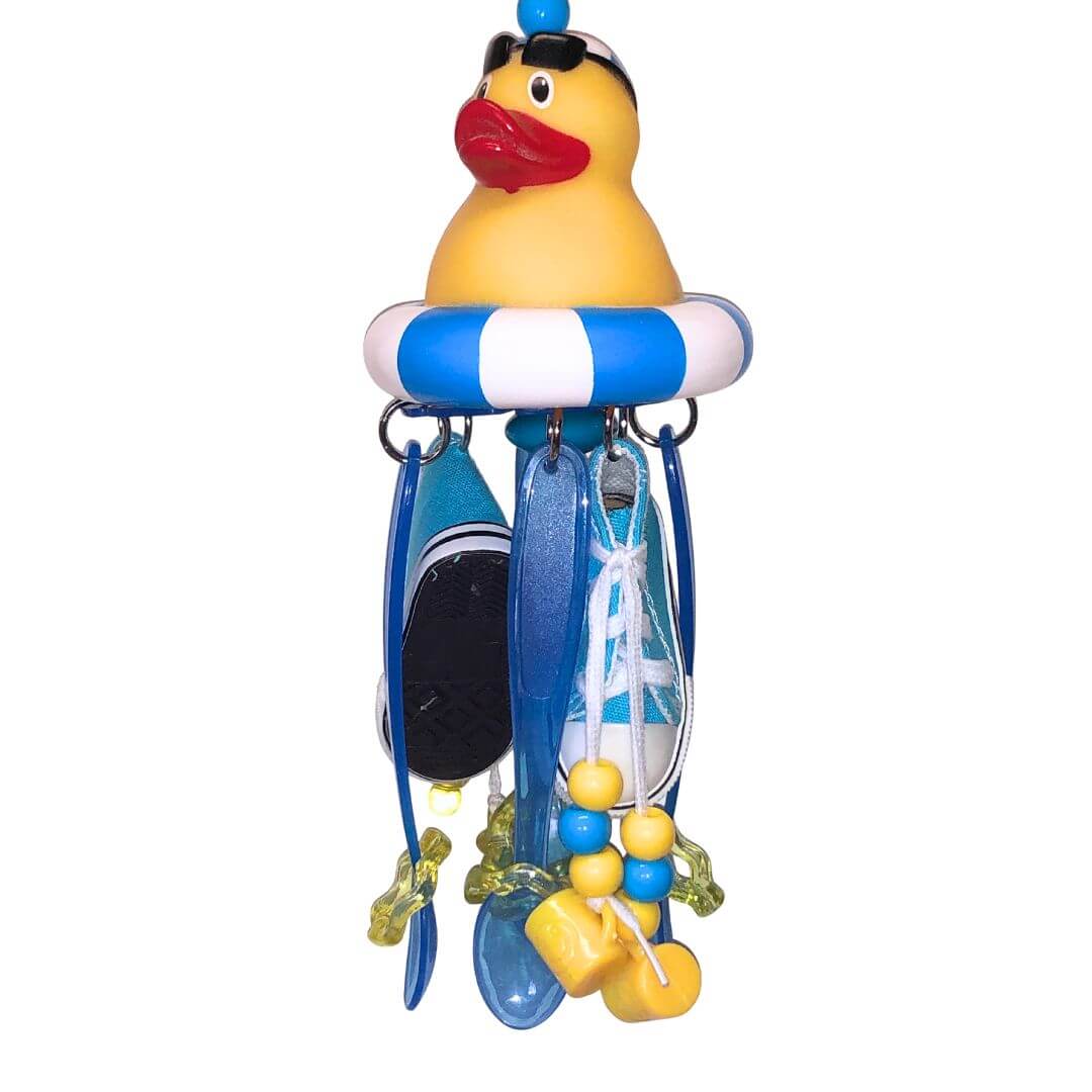 Shoes and spoons bird toys